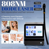 NEW 10 Bar 808NM Diode Laser Hair Removal Machine 4 Wavelength Customized 4000W High Power ICE Platinum Alexandrite Painless