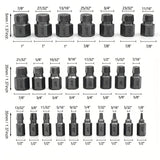 25PCS Screw Extractor Set, Hex Head Multi-Spline Easy Out Bolt Extractor Tool,for Removing Broken Studs Bolts Socket Screws