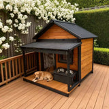 Outdoor dog cage doghouse Solid wood sun protection Rain protection dog kennel doghouse Large medium-sized dog Golden Retriever