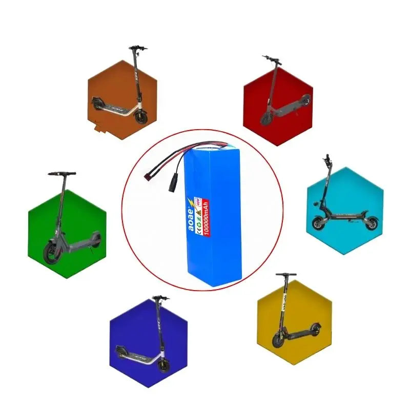48V 100ah 13s5p Lithium Battery Pack 48v 100000mAh 250W-2000W Citycoco Motorized Scooter Batteries Built in 50A BMS