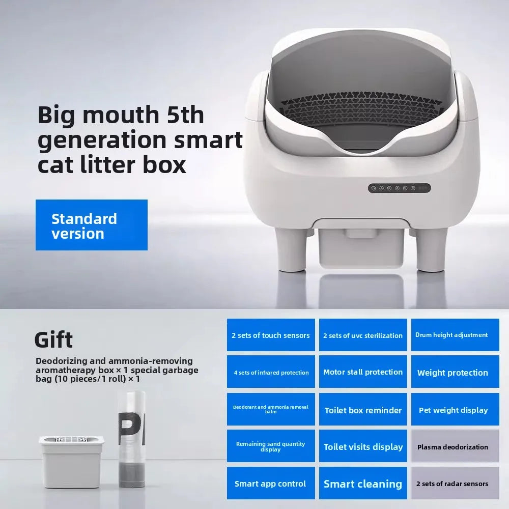 Automatic cat litter box open intelligent oversized electric cat toilet