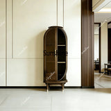 New Chinese medieval, solid wood, TV cabinet combination villa hotel large apartment customization