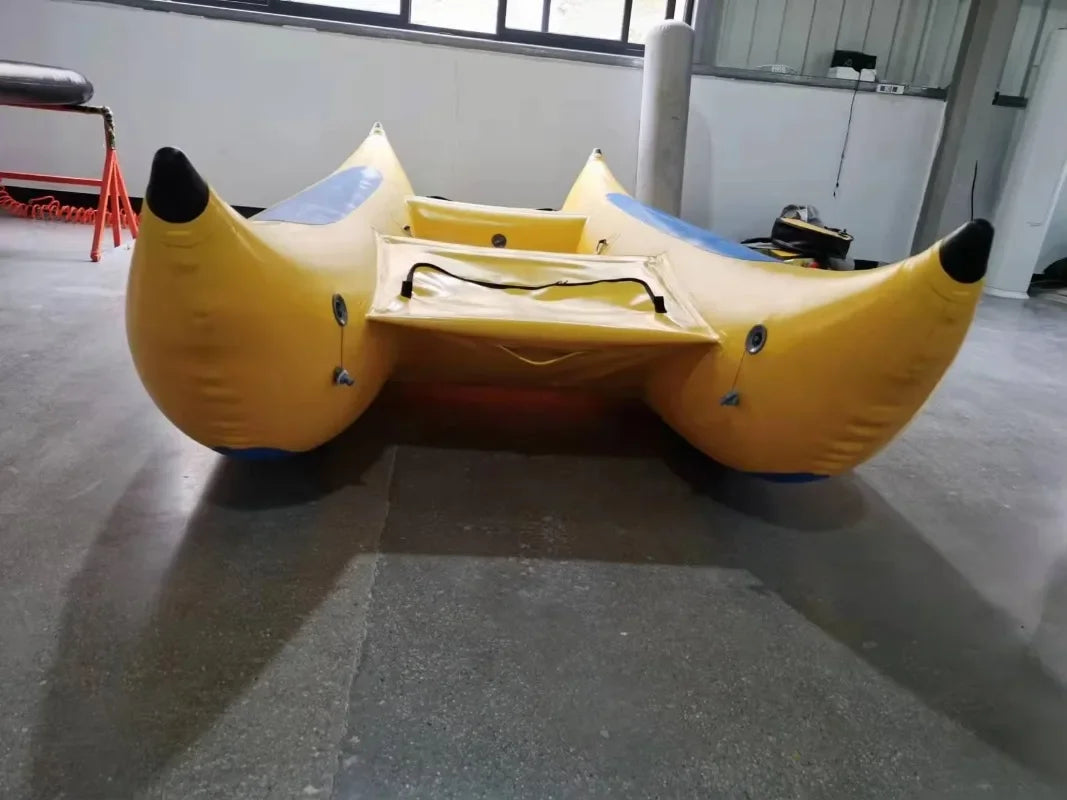 Manufacturer Custom Made PVC River Surfing Fishing Inflatable Catamaran Rafting Boat for Sale