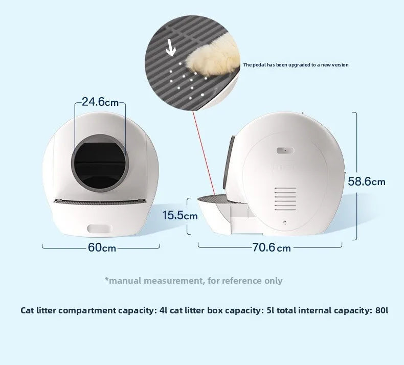 Intelligent cat litter box, a cat product with automatic cleaning and deodorizing functions, can eliminate odors，cat supplies