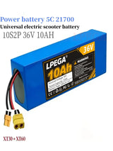 10S2P 21700 5C power lithium battery pack 36V 100% 10.0Ah rechargeable 500W for electric scooters, bicycles, motorcycles