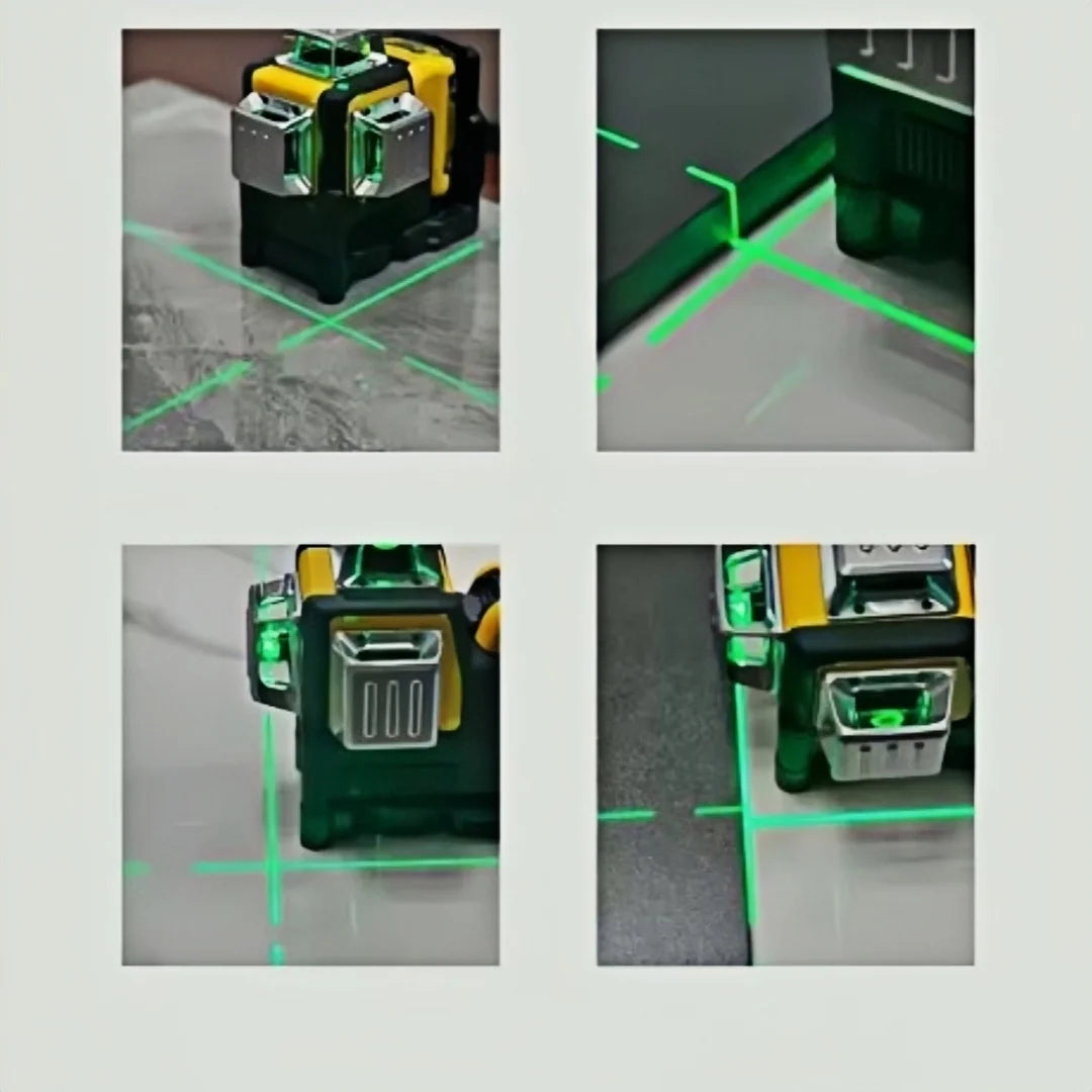 DEWALT DW089LG Laser Level 12-Line 3-Sides 360-Degree Vertical Horizontal Line Laser Tool Battery-Powered 12V