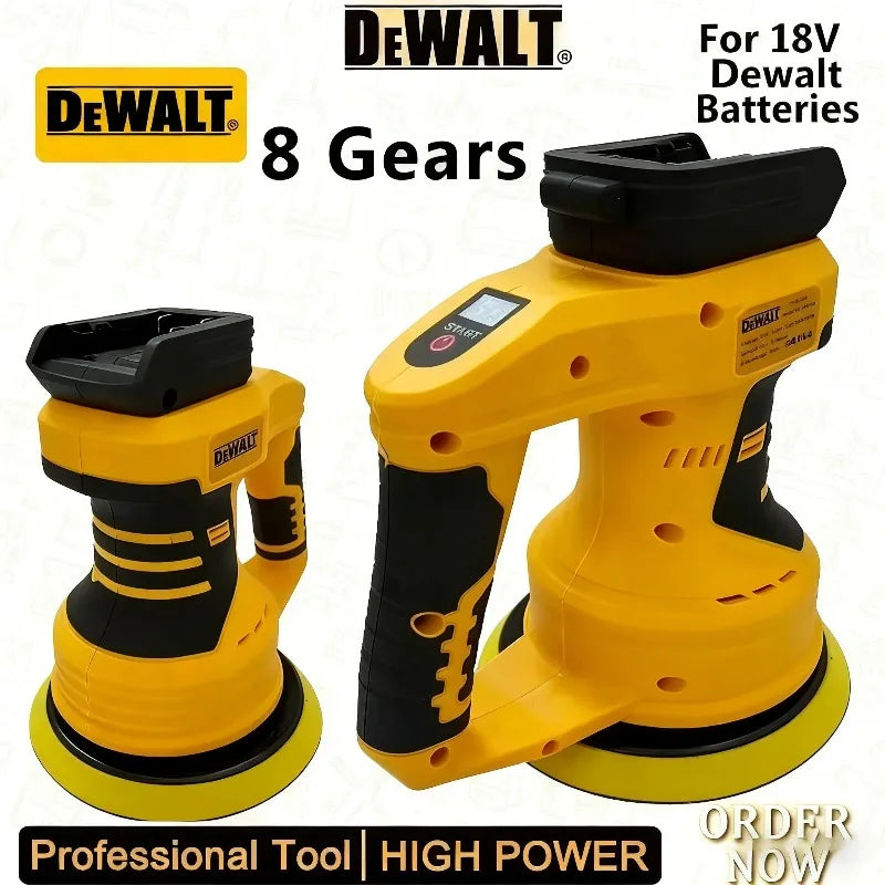 Dewalt Cordless Car Polisher Adjustable Auto 8 Gears  Electric Waxing Sanding Sealing Glaze Tool Rechargeable For Dewalt Battery