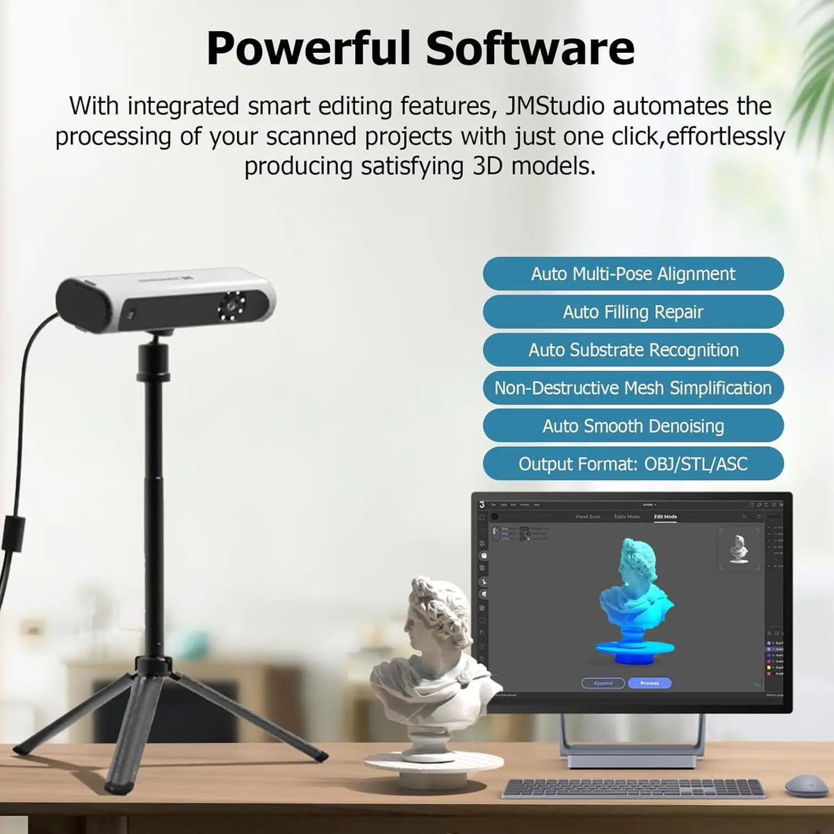 Lynx 3D Scanner Premium Kit, Up to 0.1MM Accuracy, Free 3D Scanning Softwarwe,  Portable 3D Scanner (Premium Version)