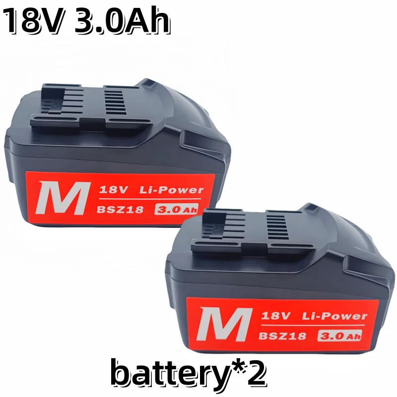 18V 3.0Ah 6.0Ah 9.0Ah Battery for Metabo Cordless Power Tool Replace for Metabo 18V 625592000 625591000 Backup Batteries