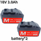 18V 3.0Ah 6.0Ah 9.0Ah Battery for Metabo Cordless Power Tool Replace for Metabo 18V 625592000 625591000 Backup Batteries