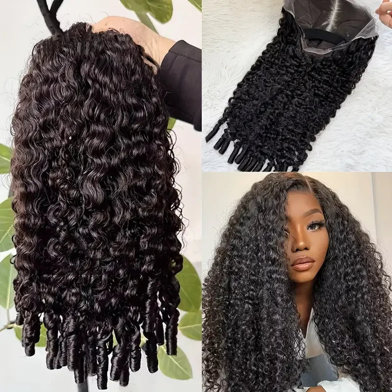 7x6 Burmese Curly Human Hair Wigs13x4 13X6 HD Transparent Lace Front Wig Vietnamese Raw Human Hair 180% 200% Density