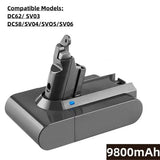 12800mAh Li-ion Battery for Dyson V6 DC59 DC62 21.6V Vacuum Cleaner Replacement 18650 Battery