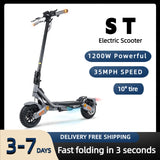 Electric Scooter ST 1200W Motor for Adults, 48V Battery, 35mph Max Speed,10 Inch Tires