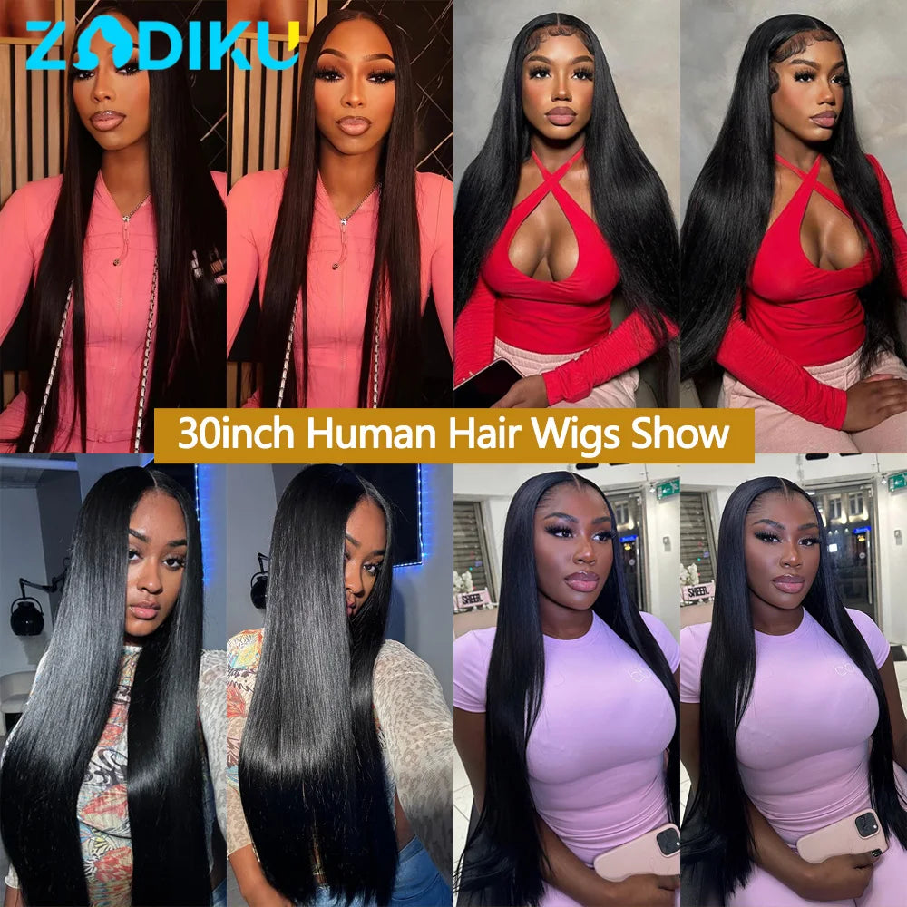 13x6 Ear To Ear HD Transparent Lace Front Wig 12-30inch Silky Straight