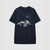 26 Early Spring New North America Style Landscape Letter Print Crew Neck Cotton Short Sleeve T-Shirt For Women