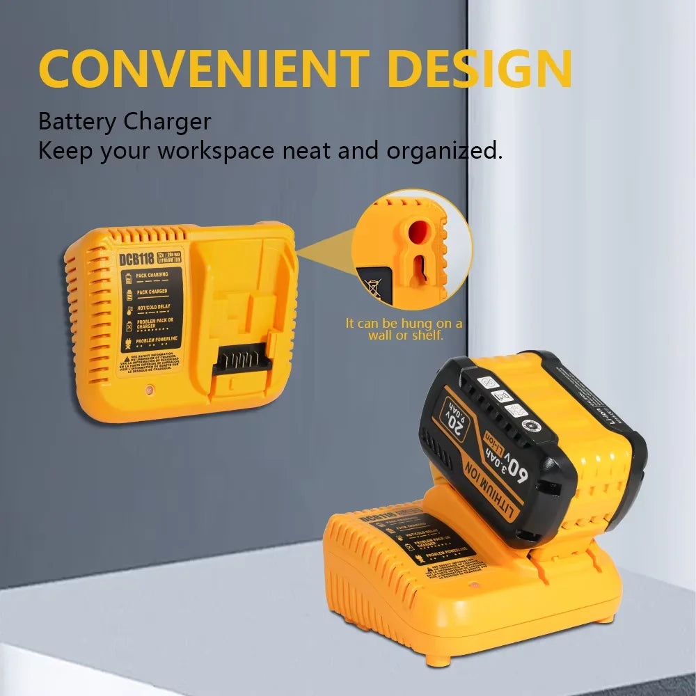 12Ah 20V/60V MAX Replacement Battery Compatible with DEWALT DCB612 DCB606 DCB609 FLEXVOLT Power Tools