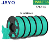 JAYO 3D Printer Filament  PETG PLA HSMPETG PLA PLUS 1.75mm 5Rolls 3D Printing Materials for 100% No Bubble &FDM 3D Pen DIY Gift