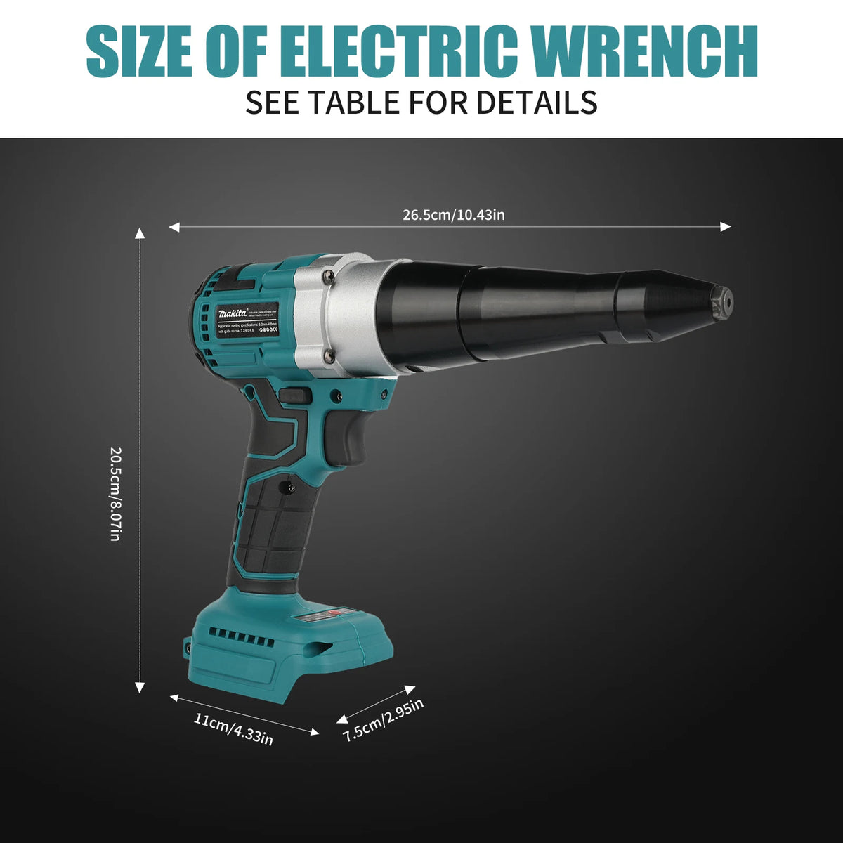 Makita 18V Electric Rivet Gun 3.2-4.8mm Tool Free Nozzle Replacement Low Vibration Heavy Duty Industrial Riveting tools