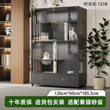 Cat nest cat villa solid wood household indoor litter box with toilet integrated cabinet luxury large cat house