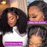 Deep Wave 250% Density Short Bob 13x4 HD Lace Front Human Hair Wigs Women Brazilian Curly Lace Frontal Wig Glueless Closure Wigs