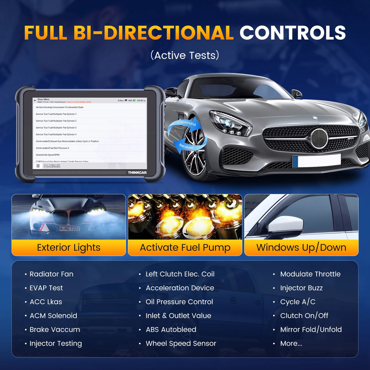 THINKCAR THINKSCAN 689BT Key Programming Bi-directional Automotive Diagnostic Tool ECU Coding CANFD DOIP 34 Resets Obd2 Scanner