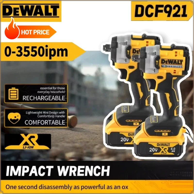 Dewalt DCF921 Cordless 1/2 inch Impact Wrench Brushless Variable Speed Charging Wrench For Dewalt Battery Power Tool