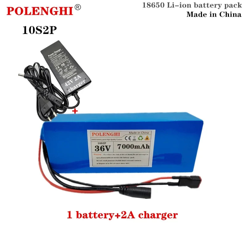 36V 7000 or 12000mAh 10S2P XT-60 or T Plug Rechargeable Lithium Battery Pack Built-in BMS Circuit