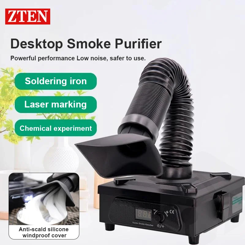 3-layer Filter Solder Smoke Purifier Desktop Smoke Fume Extractor for Solder Laser Marking Purification Smoking Air Purifier