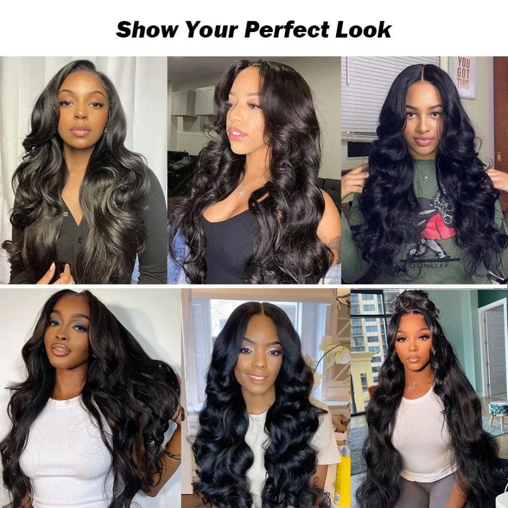 Body Wave 13x4 HD Lace Frontal Wigs Human Hair Brazilian 46 Inch Natural Black Wig Lace Front Human Hair Wigs For Women
