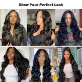 Body Wave 13x4 HD Lace Frontal Wigs Human Hair Brazilian 46 Inch Natural Black Wig Lace Front Human Hair Wigs For Women