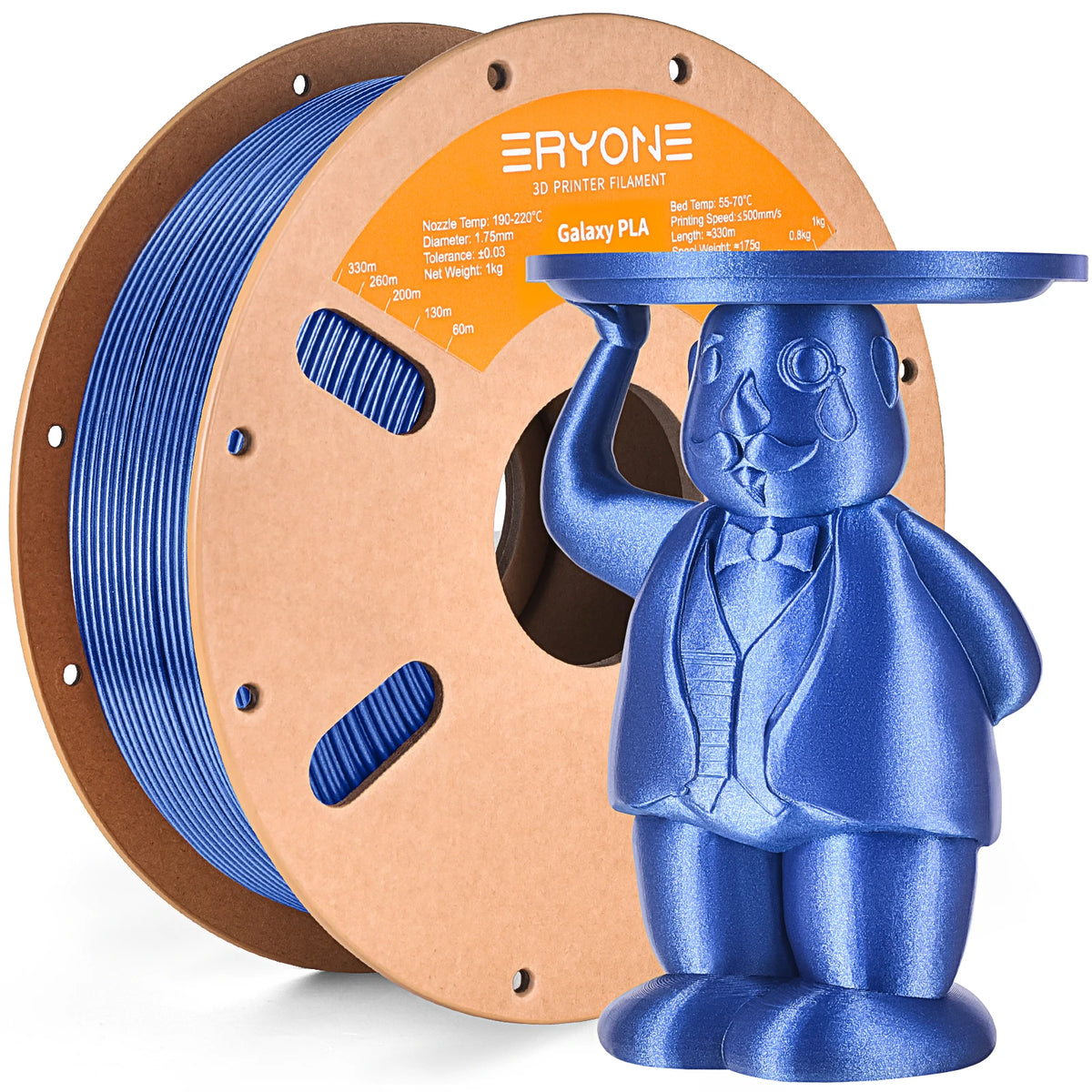 Eryone 3KG Galaxy PLA Filament 3D Print, ,Multicolor Available,3kg galaxy pla filament,Sparkle Shining,1KG/Spool