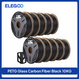 ELEGOO Glass Fiber PETG-GF Filament 1.75mm Gray White Black 1KG/2KG/5KG/10KG For US EU