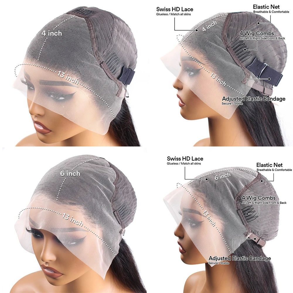 99J Burgundy Lace Front Wigs Human Hair 13x6 Deep Wave HD Lace Frontal