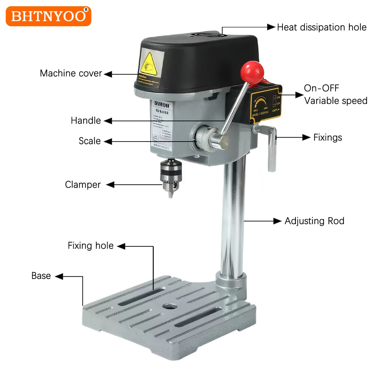 Multi Functional DIY-Mini Desktop Drilling and Milling Machine 340W/1-10mm High-Precision Drill and Punching Machine 220V