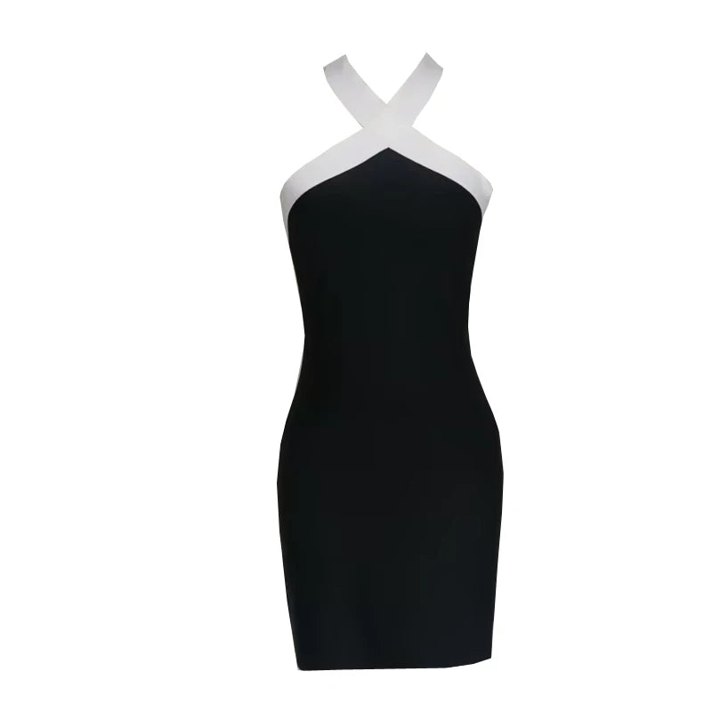 Hashupha Mini Bandage Dress Now Women's Backless Strapless Sleeveless Sexy Elegant Bodycon Celebrity Evening Party Dresses