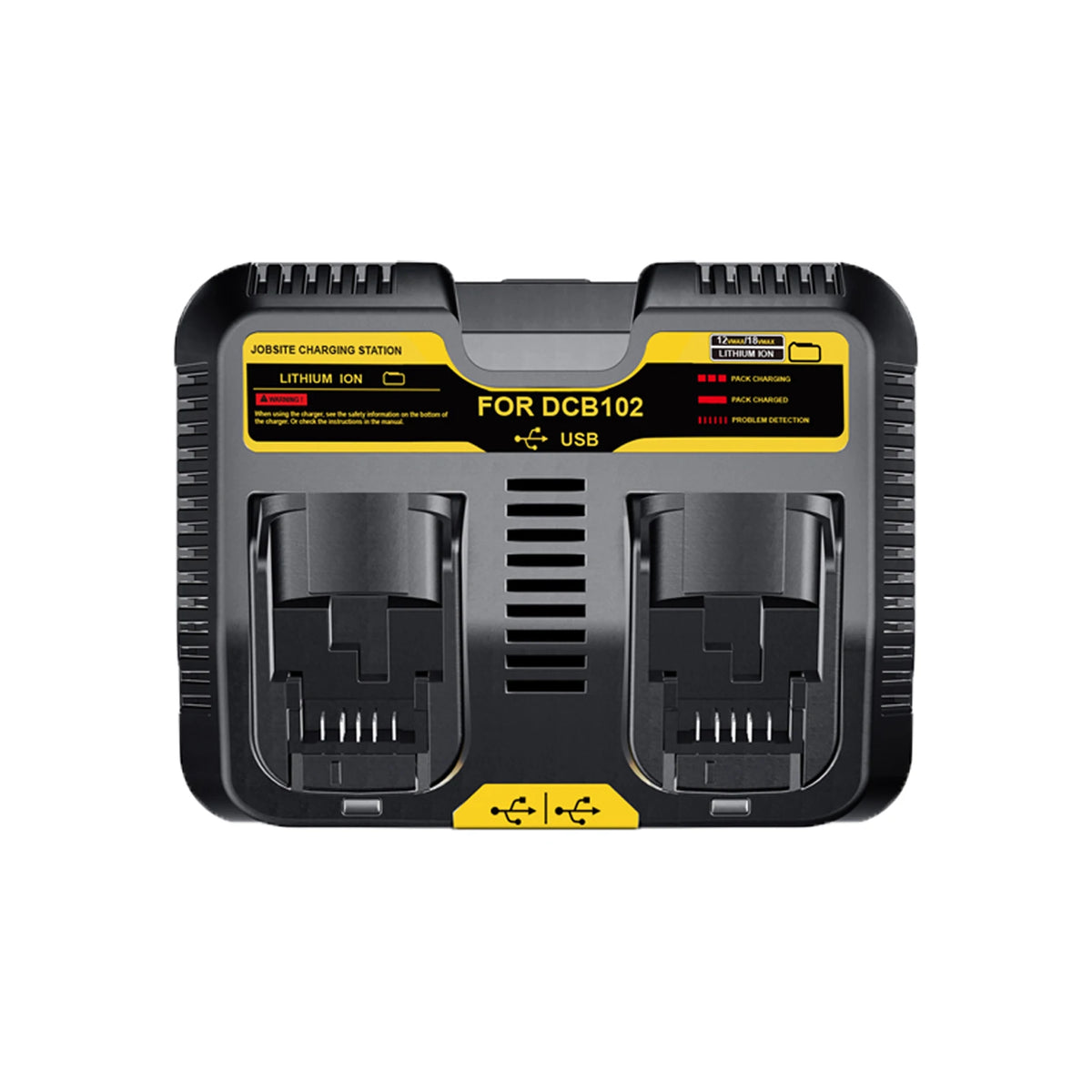 For Dewalt DCB609 Battery Dual Charger 4A For DCB200 DCB104 DCB107 DCB112 DCB115 DCB120 Rechargeable Battery Charger