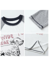 CHIC VEN Korean Women T-Shirts Loose Casual New O Neck Contrasting Letter Printed Long Sleeved Female Tops Spring Autumn 2025