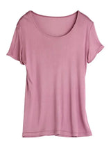SuyaDream Woman Silk T Shirt Knitted Real Silk Short Sleeved O Neck Solid Basic Tee Simple Summer Top Black White