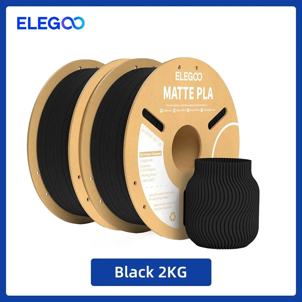 ELEGOO Multiple-Color Matte PLA Filament 1.75mm 2KG/4KG/5KG/10KG For EU US