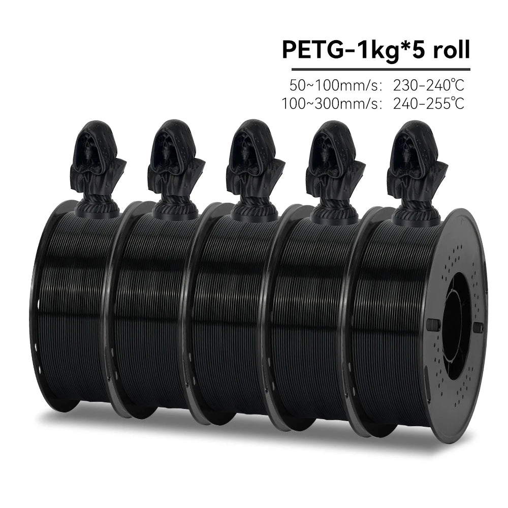 KINGROON High Speed PETG 3D Filament PLA/PETG 5KG 3D Printing Filament 1.75mm 100% Neatly Wound HS Filament 350mm/s Printing