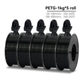 KINGROON High Speed PETG 3D Filament PLA/PETG 5KG 3D Printing Filament 1.75mm 100% Neatly Wound HS Filament 350mm/s Printing