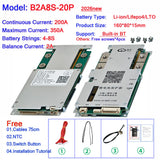 Jikong 8s 10s 13s 16s 17s 20s 24s 24v 36v 48v 72v 200a 2A Ant Jbd Smart JK BMS Lifepo4 For 50ah 60a 18650 Lithium Ion Battery