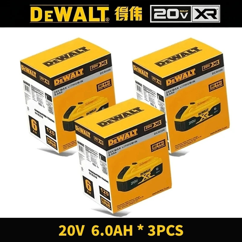 100% Genuine Dewalt 20V Battery, 2AH 5AH 6AH Rechargeable Lithium Ion Battery, Dewalt DCB200 Power Tool Replacement Battery