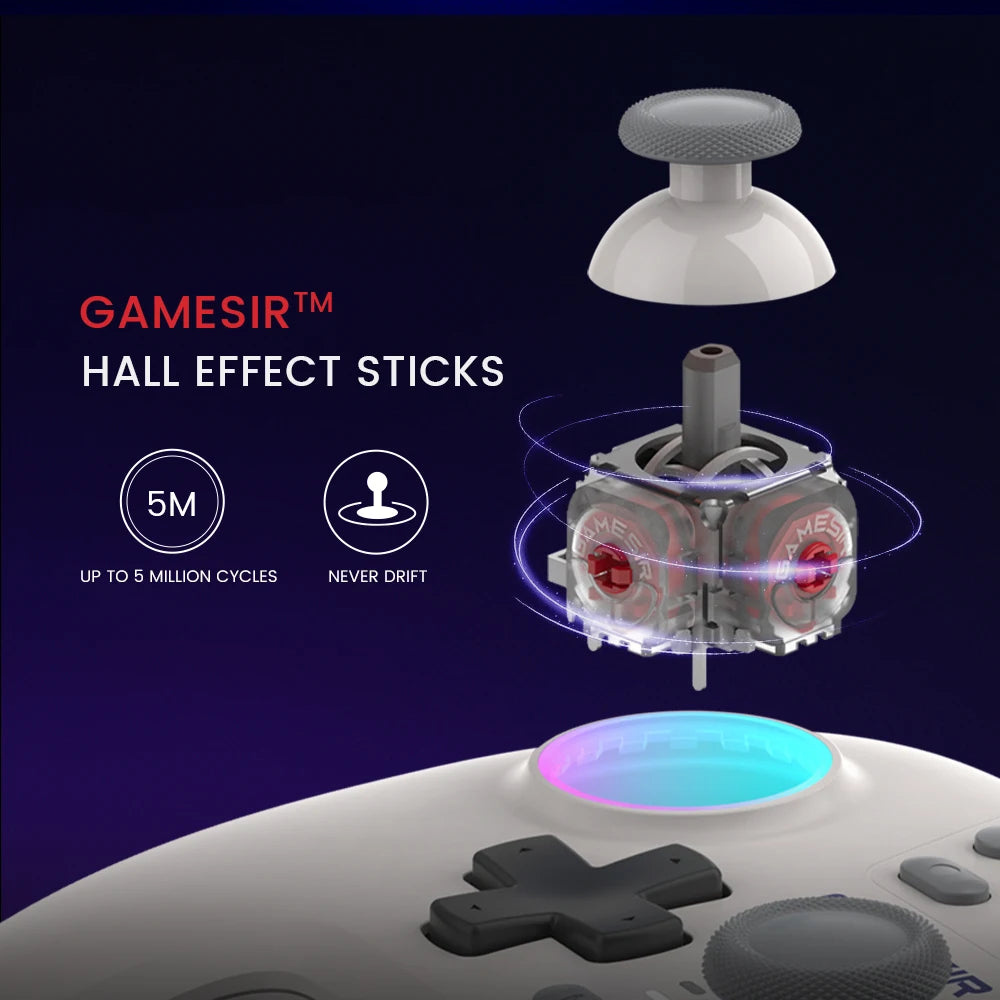 GameSir Nova Bluetooth Switch Controller Wireless Gamepad with Hall Effect for Nintendo Switch 2 iPhone Android Cellphone