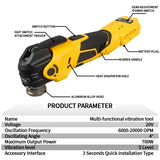 DeWALT Brushless Oscillating Multi-Tools Electric Multifunction Tools Trimmer Shovel Cutting Machine Woodworking For 20V Battery