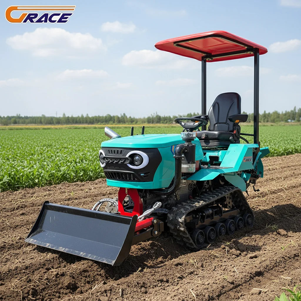 Customize Portable Crawler Tractor With Multi Purpose Auxiliary Tools For Yard