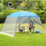 13x9ft Screen Tent Room Camping Shelter with Mesh Walls for Patio Beach Parties