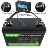 12V 120ah 160Ah 180ah LiFePO4 Battery Outdoors Touring Car Multifunctional USB3.0 Output for Travel Solar Panels 14.6v Charger