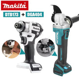 2026 Makita DTD173/DGA404 18V Brushless Cordless Impact Driver & Angle Grinder Rechargeable Power Tool Set