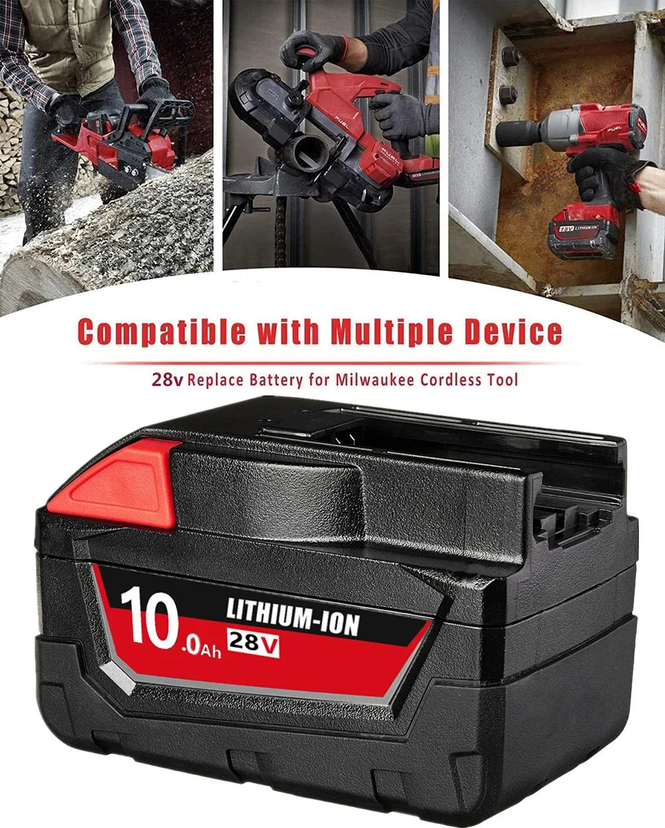 12.0Ah M28 Battery Li-Ion Replacement Battery For Milwaukee 28V M28 48-11-2830 0730-20 Tool battery